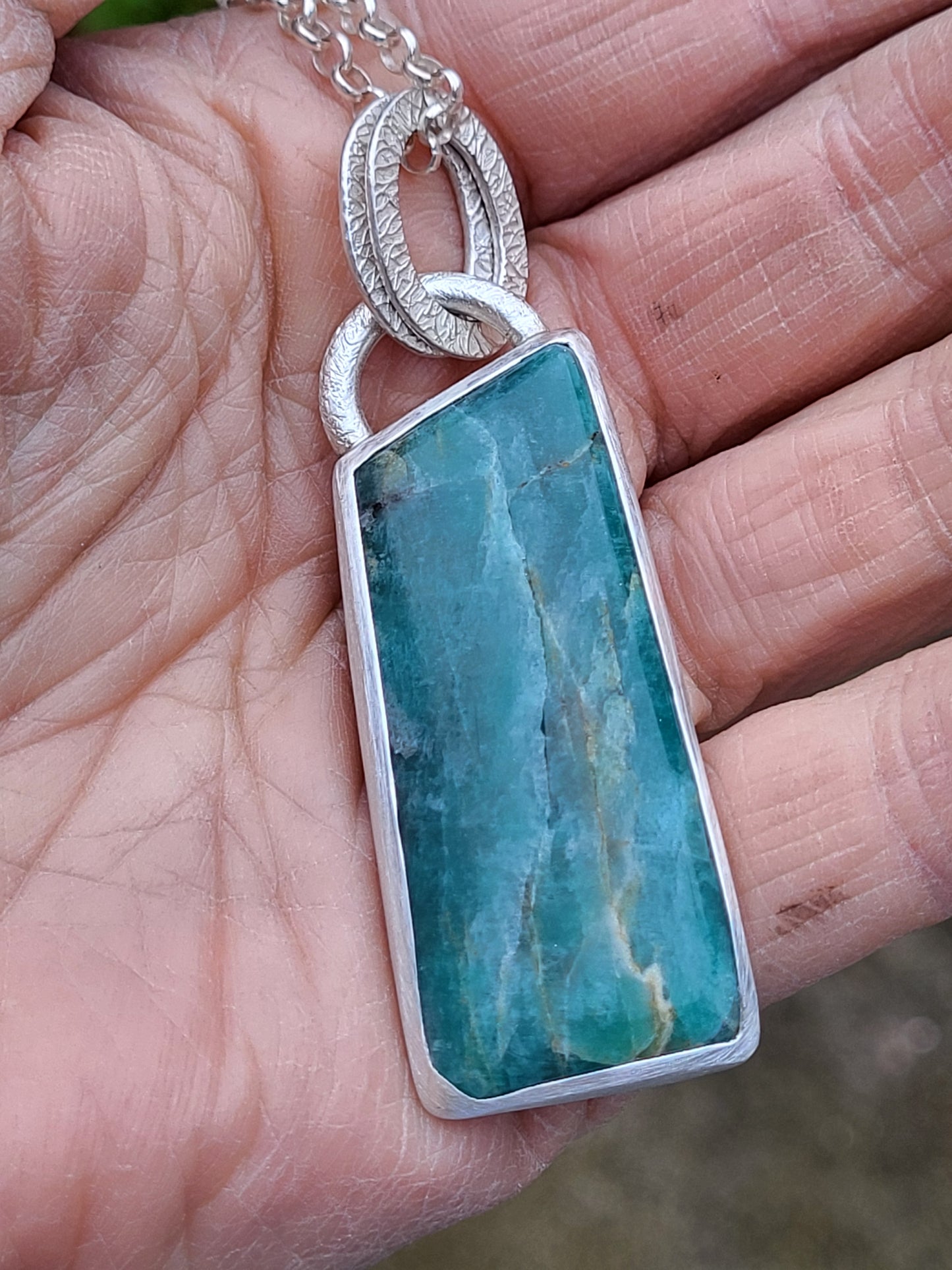Apatite pendant - green soul with special unique packaging