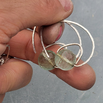 Grow Ohrhänger mit grünem Fluorit facettiert