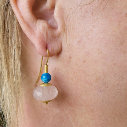 Ohrhänger "Blau Rosa Symphonie"