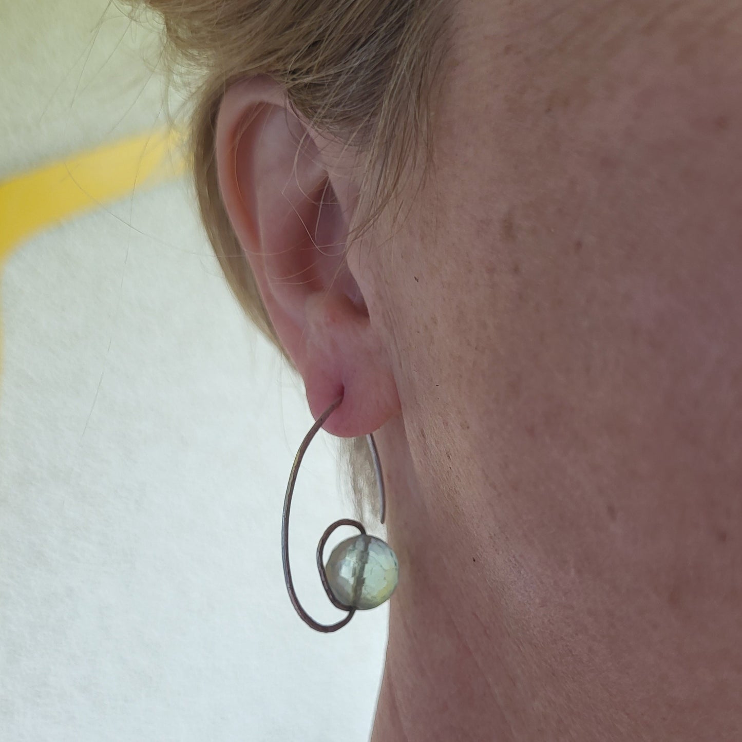 Grow Ohrhänger mit grünem Fluorit facettiert