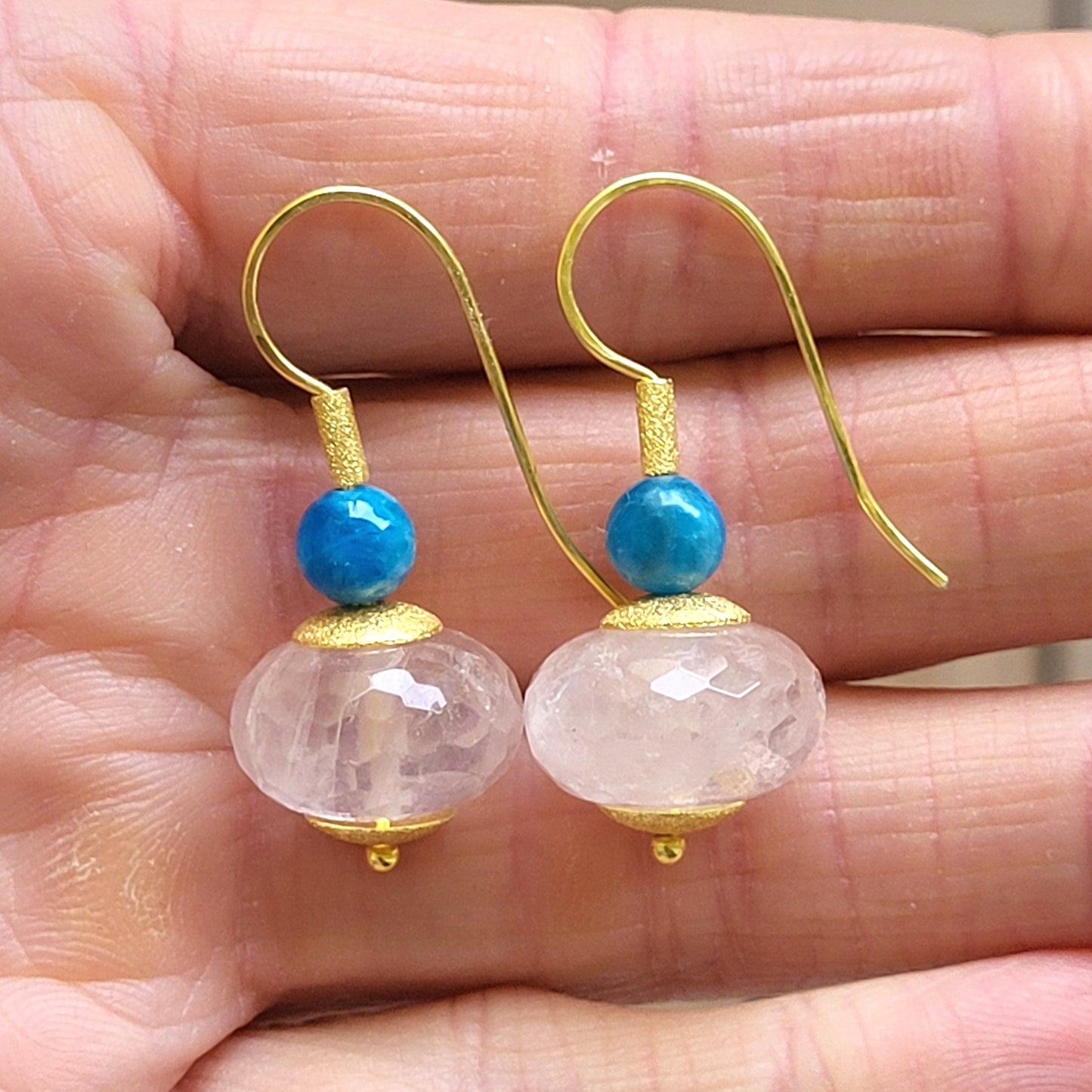 Ohrhänger "Blau Rosa Symphonie"