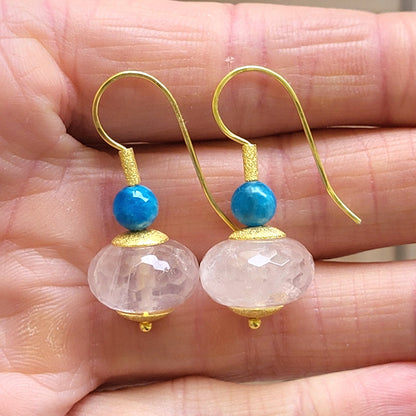 Ohrhänger "Blau Rosa Symphonie"