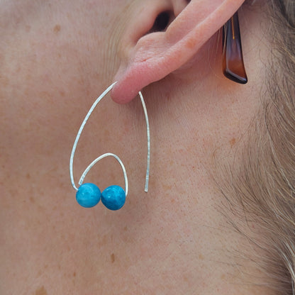 Out of the Ocean – Ohrhänger aus Sterling Silber mit Amazonitperlen